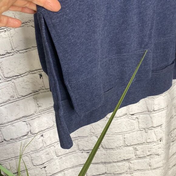 WILDFOX Social Side Slit Sweatshirt Lounging Relaxing Weekend Top Blue XL - Picture 4 of 13